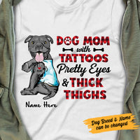 Personalized Dog Mom With Tattoos & Thick Thighs T Shirt FB41 95O47 thumb 1