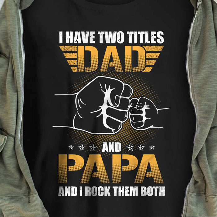 Dad And Papa Title T Shirt  DB211 81O36 1