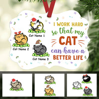 Personalized My Cat Can Have A Better Life Christmas MDF Benelux Ornament NB91 67O57 thumb 1