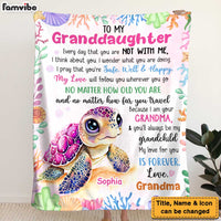 Personalized Gift For Granddaughter My Love Is For You Forever Blanket 32025 thumb 1