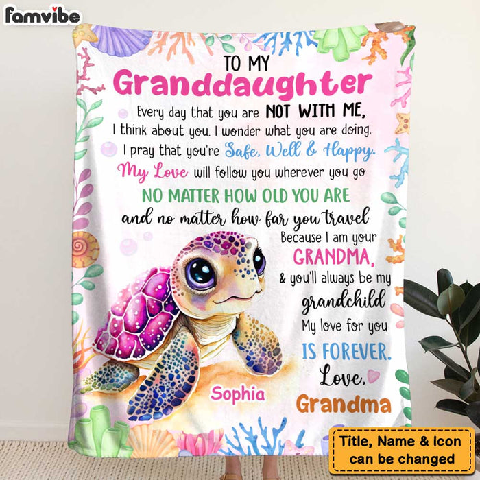Personalized Gift For Granddaughter My Love Is For You Forever Blanket 32025 1