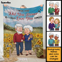 Personalized  I Wish I Had Met You Sooner Couple Blanket 30651 thumb 1