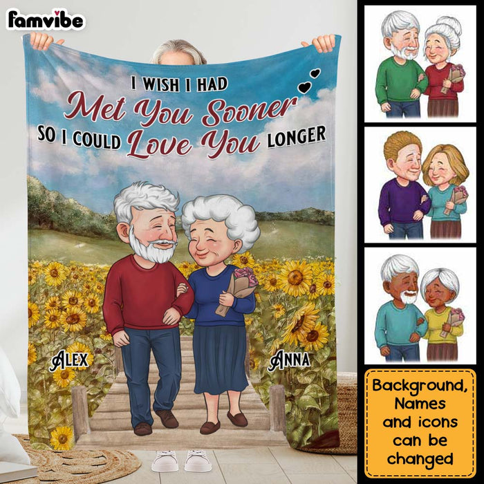 Personalized  I Wish I Had Met You Sooner Couple Blanket 30651 1