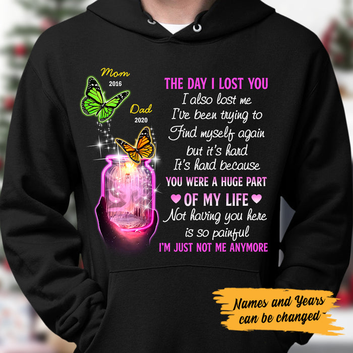 Personalized Butterflies Memorial Mom Dad Hoodie MR162 30O47 1