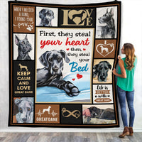 Great Dane Dog Fleece Blanket JL31 74O53 thumb 1