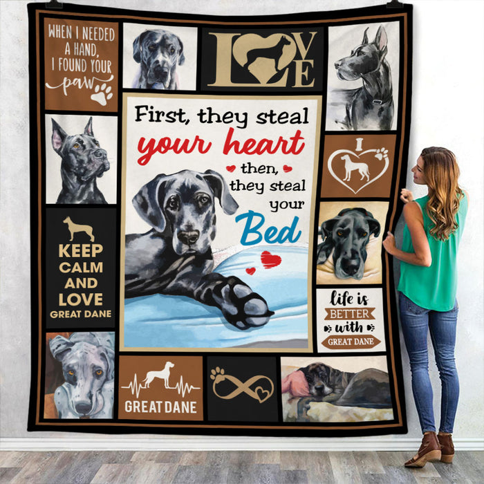 Great Dane Dog Fleece Blanket JL31 74O53 1