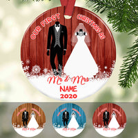 Personalized First Christmas Wedding Couple  Ornament OB53 65O60 thumb 1