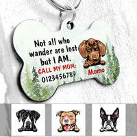 Personalized Dog Mom Dog Lost Wander Bone Pet Tag OB271 81O58 thumb 1