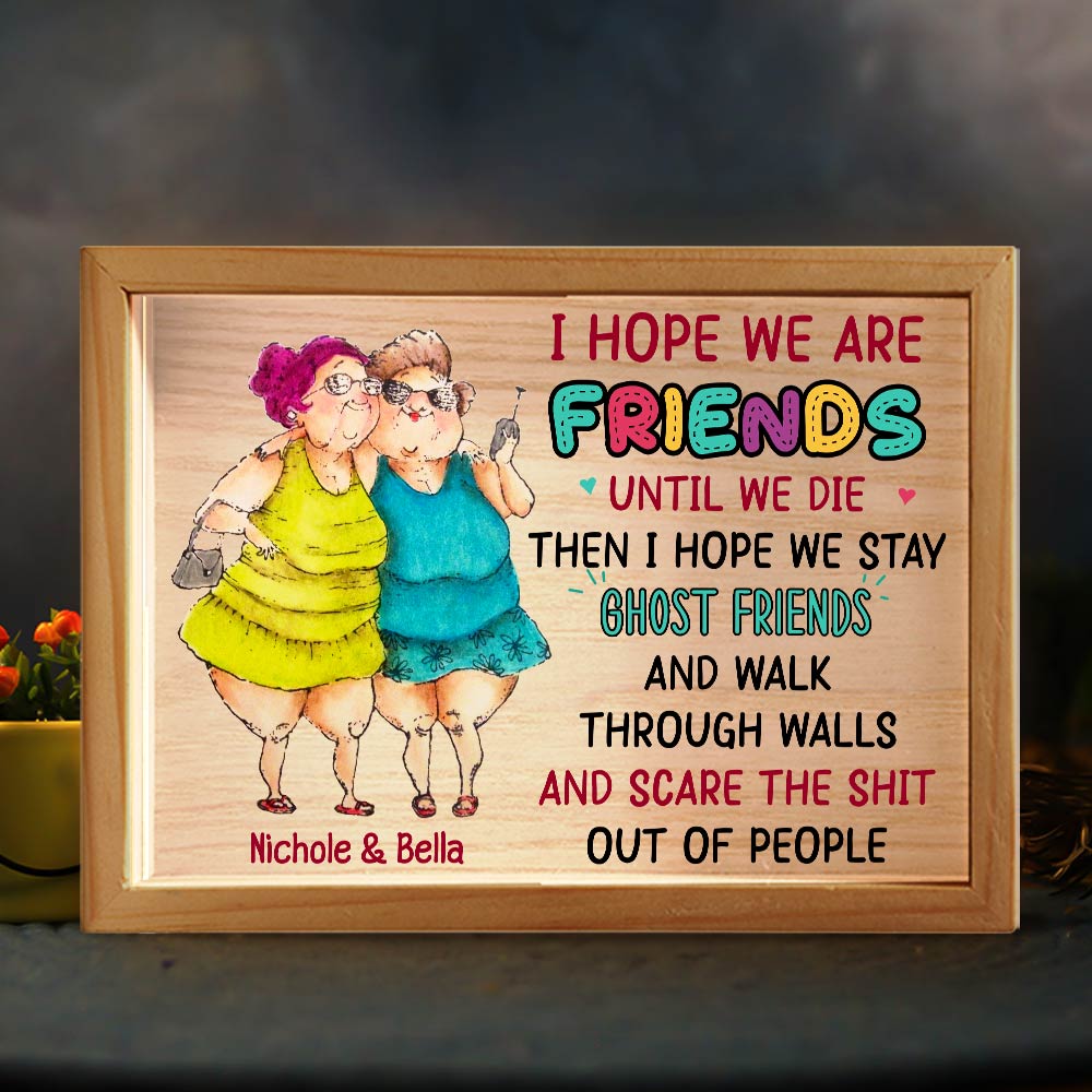 Personalized Old Friend Smile A Lot More Upload Photo Picture Frame Light Box 31553 Primary Mockup