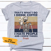 Personalized Skull I Hate People T Shirt JL242 95O36 thumb 1