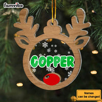 Personalized Christmas Name Reindeer 2 Layered Mix Ornament 30381 thumb 1