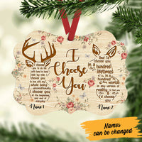 Personalized I Choose You Deer Hunting Couple Benelux Ornament NB242 65O60 thumb 1