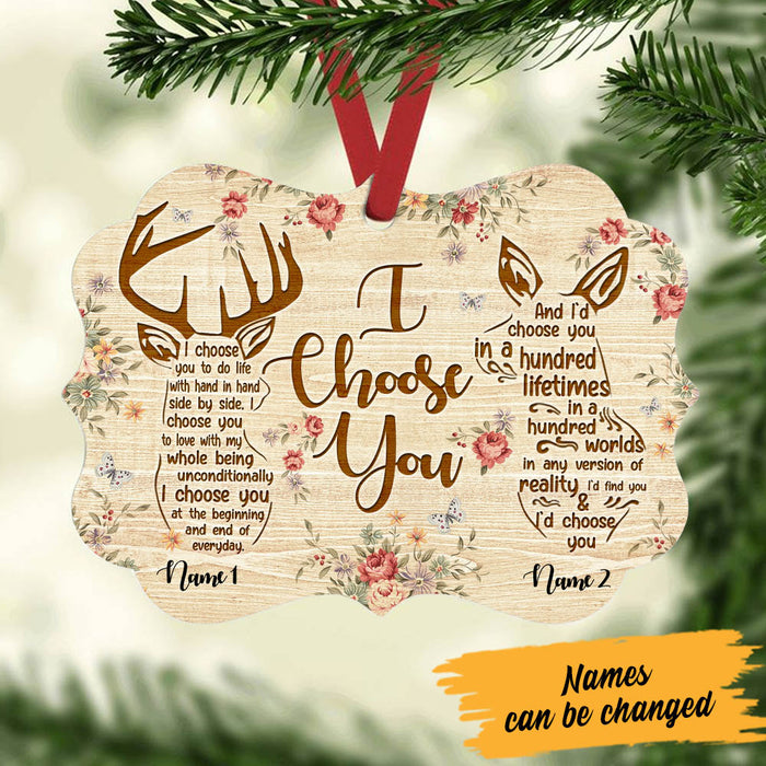 Personalized I Choose You Deer Hunting Couple Benelux Ornament NB242 65O60 1