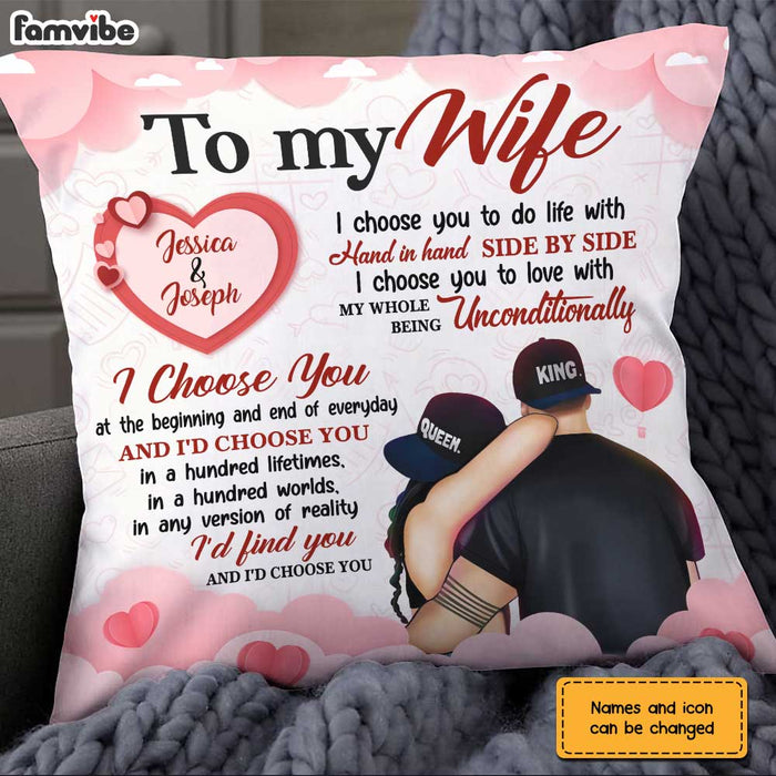 Personalized To My Wife I Choose You Pillow JN221 30O31 1