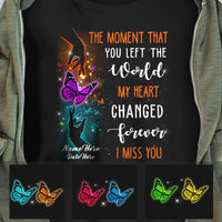 Personalized Memorial Butterfly I Miss Mom Dad T Shirt MR302 65O60 thumb 1
