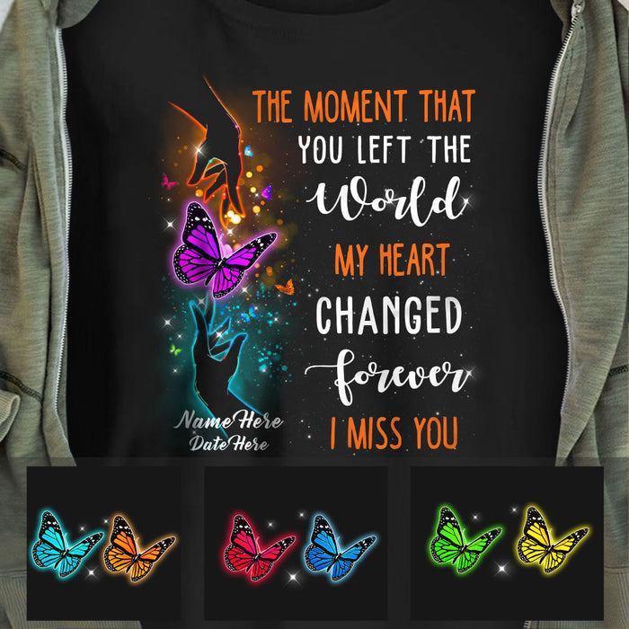 Personalized Memorial Butterfly I Miss Mom Dad T Shirt MR302 65O60 1