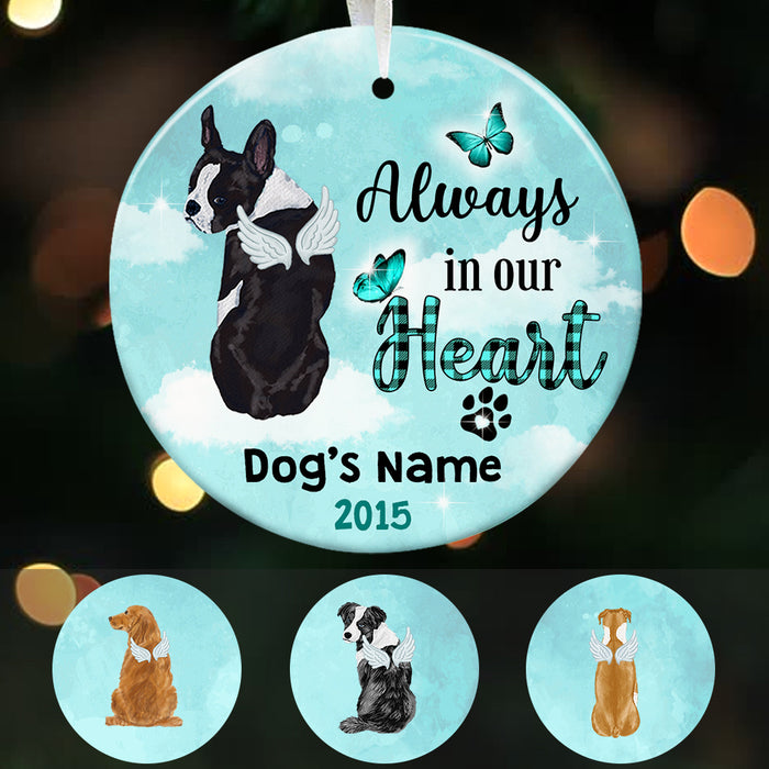 Personalized Always In Heart Dog Memorial  Ornament OB202 65O47 1