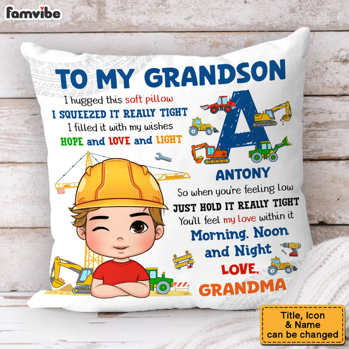 Personalized Gifts For Grandson Hug This Construction Machines Pillow 31452 1
