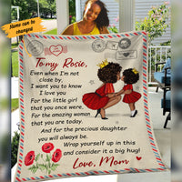 Personalized To My Daughter Letter Fleece Blanket AG52 65O34 thumb 1