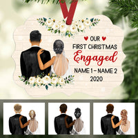 Personalized First Christmas Couple MDF Benelux Ornament NB92 85O47 thumb 1