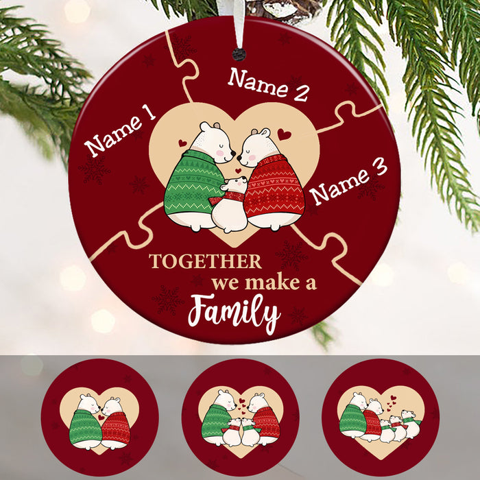 Personalized Family Bear Christmas Ornament OB91 95O53 1