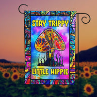 Stay Trippy Little Hippie Mushroom Flag JL72 81O34 thumb 1