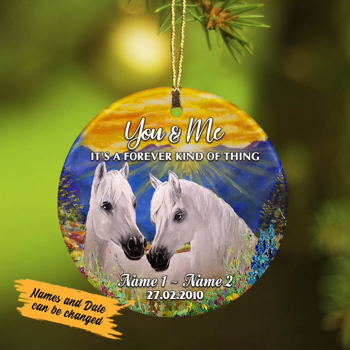 Personalized Forever Horses Couple  Ornament SB142 29O57 1