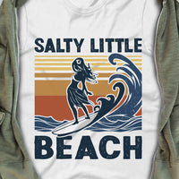 Surfing Salty Little Beach White T Shirt JN132 85O53 thumb 1