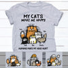 Personalized Cat Mom Cats Make Me Happy T Shirt OB273 30O58 1