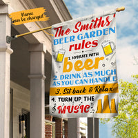 Personalized Beer Rule Garden Gardening Flag AG173 26O65 AG191 26O65 thumb 1