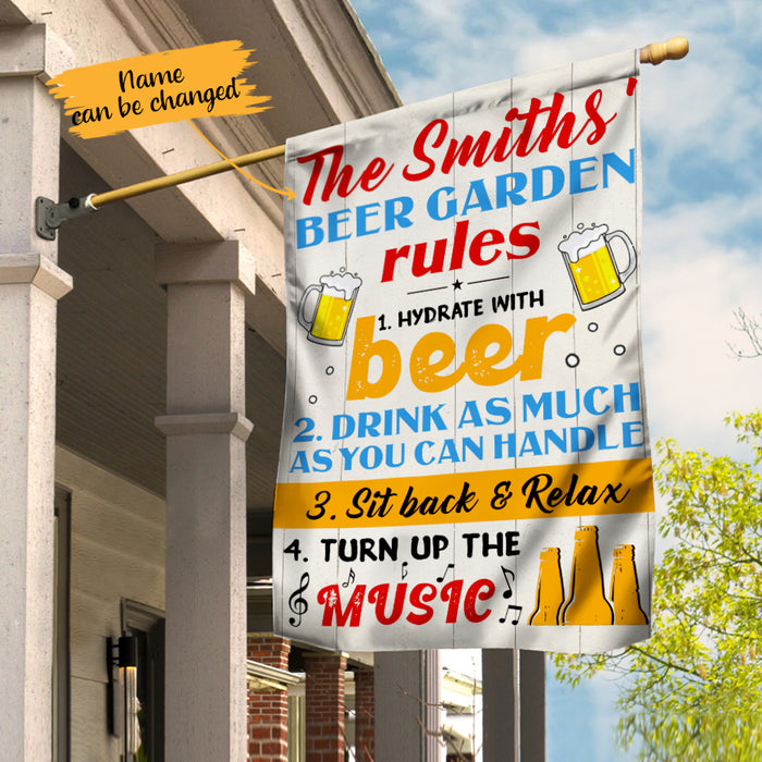 Personalized Beer Rule Garden Gardening Flag AG173 26O65 AG191 26O65 1