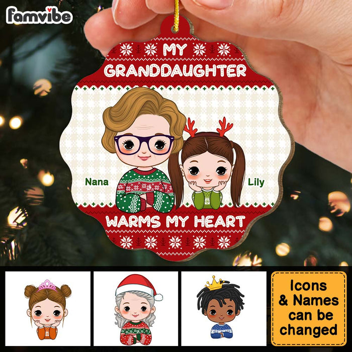 Personalized Grandma My Granddaughter Warms My Heart Ornament 30267 1