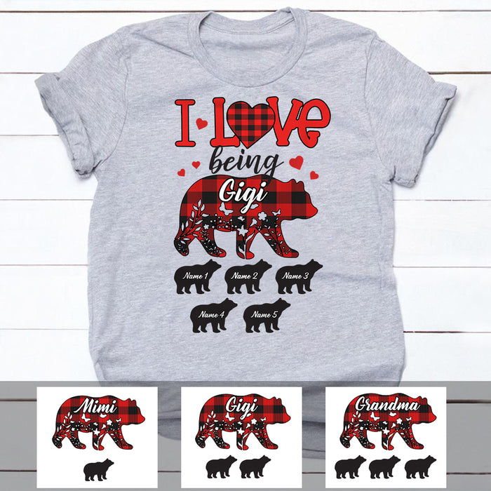 Personalized I Love Being Grandma Bear T Shirt JR272 30O34 1