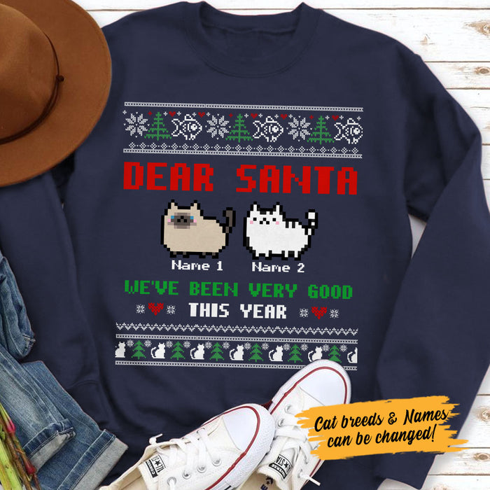 Personalized Dear Santa Cat Sweatshirt NB261 85O58 1