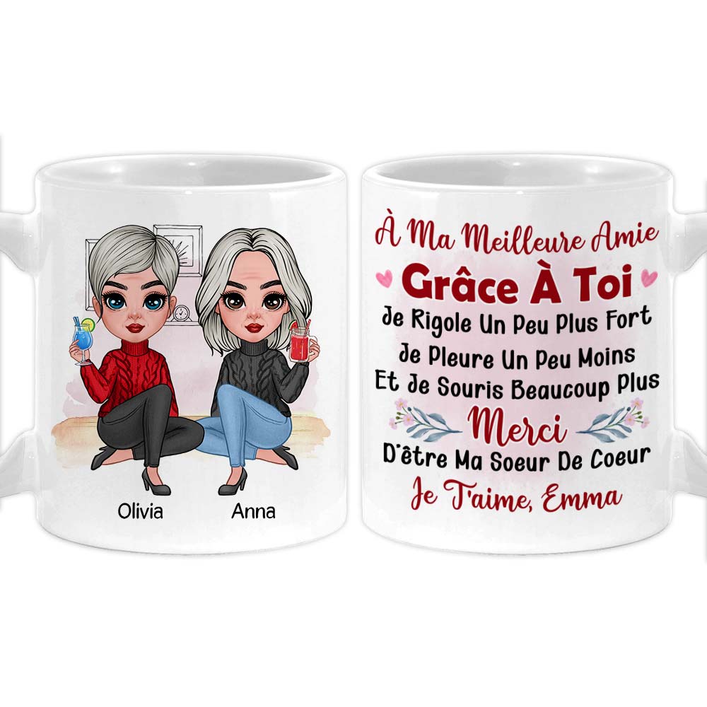 Personalized French Friend Gift À Ma Meilleure Amie Mug 30838 Primary Mockup