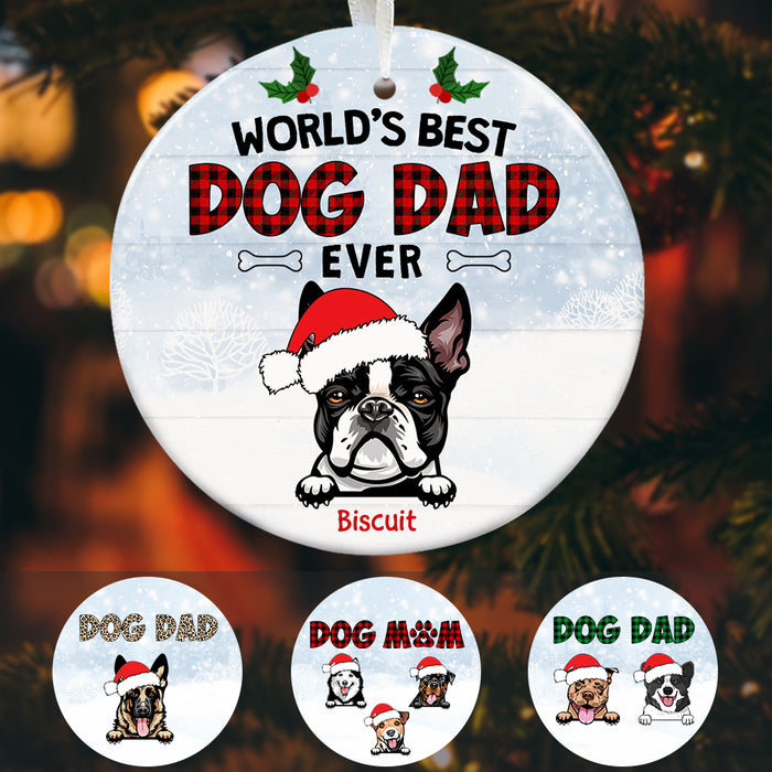 Personalized World Best Dog Dad Ever  Ornament OB222 67O47 1