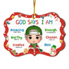 Personalized Christmas Gift For Grandson God Says I Am Benelux Ornament 30196 1