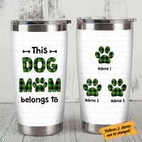 Personalized This Dog Mom Belongs To Buffalo Plaid Steel Tumbler OB131 30O58 thumb 1
