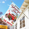 Personalized The Most Wonderful Time Red Truck Christmas Flag OB192 87O53 1