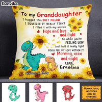 Personalized To Granddaughter Sunflower Hug This Pillow AG224 58O31 thumb 1