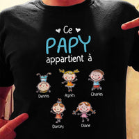 Personalized Papy Mamie French Grandma Grandpa Belongs T Shirt AP233 67O57 thumb 1