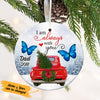 Personalized Red Truck Butterfly Memorial Mom Dad Ornament OB311 95O53 1