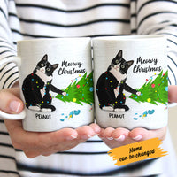 Personalized Tuxedo Cat Christmas Mug OB211 85O58 thumb 1