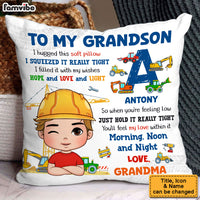 Personalized Gifts For Grandson Hug This Construction Machines Pillow 31452 thumb 1