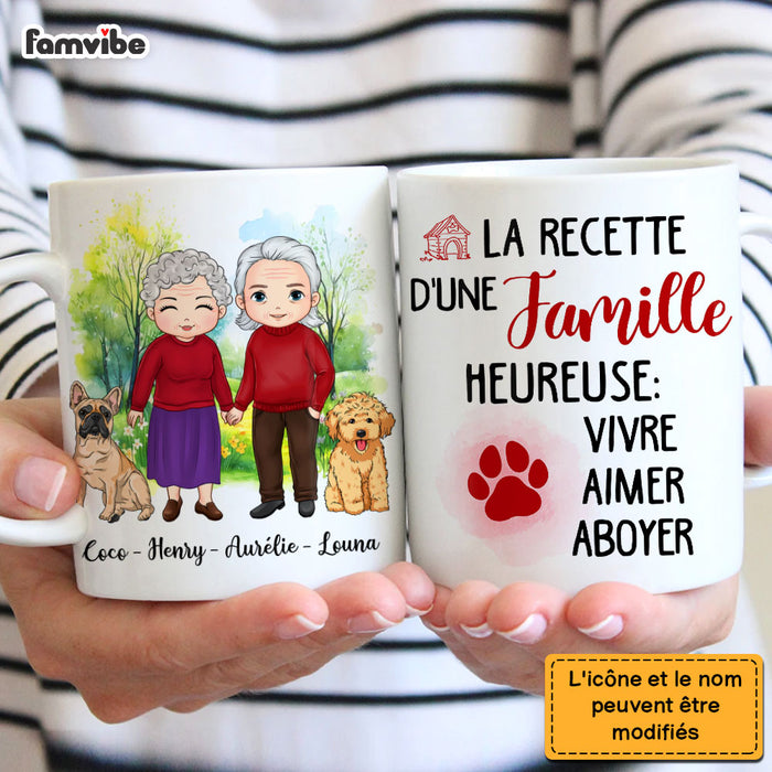 Personalized Gift For Couple French Famille Heureuse - Chiens Mug 30814 1