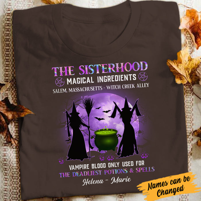 Personalized Witch Friends Magical Sisterhood T Shirt AG242 28O34 1