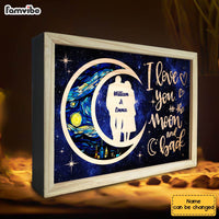 Personalized Couples Gift I Love You To The Moon And Back Picture Frame Light Box 31513 thumb 1