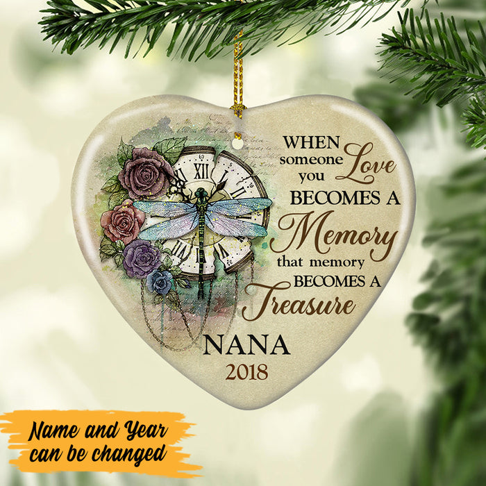 Personalized Memorial Dragonfly Mom Heart Ornament NB253 85O47 1
