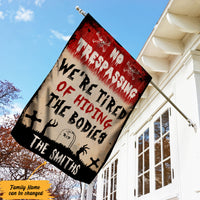 Personalized Witch No Trespassing Halloween Flag JL222 85O36 thumb 1