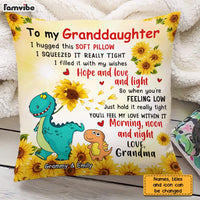Personalized To Granddaughter Sunflower Hug This Pillow AG224 58O31 thumb 1